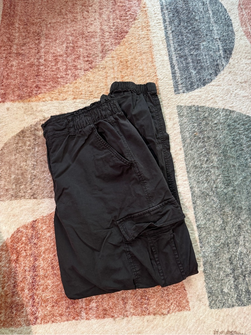American Eagle Outfitters Black Drawstring Cargo Pants